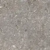 Gray aggregate texture with mottled cement and stone inclusions, displaying a dense, porous pattern suitable for flooring or wall coverings.
